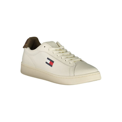 Tommy Hilfiger Bianco Polyurethane Men Sneaker