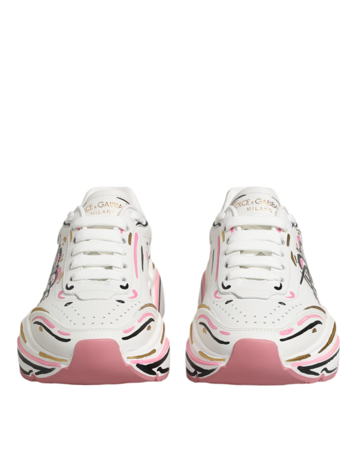 Dolce & Gabbana Multicolor Hand Painted DAYMASTER Sneaker Shoes