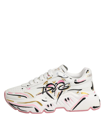 Dolce & Gabbana Multicolor Hand Painted DAYMASTER Sneaker Shoes