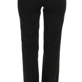 BENCIVENGA Black Stretch Straight Fit Dress Trousers Pants