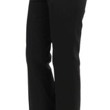 BENCIVENGA Black Stretch Straight Fit Dress Trousers Pants