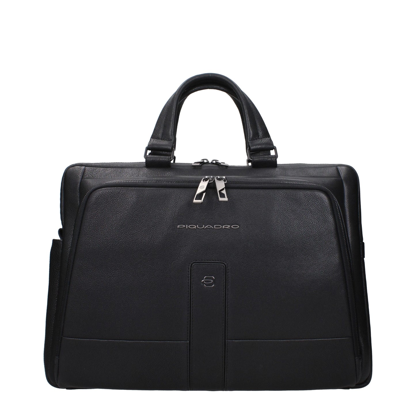 Piquadro Black Leather Business And Laptop Bags