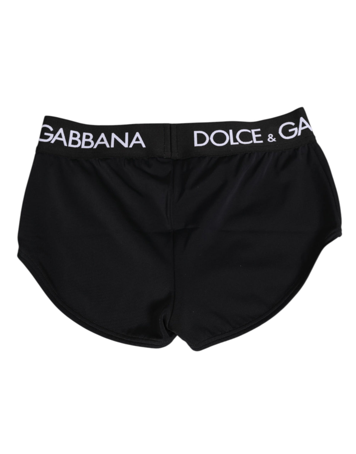 Dolce & Gabbana Black Nylon Logo Waistband Shorts Underwear