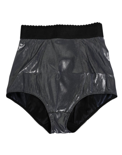 Dolce & Gabbana Gray Silk Stretch Slip Girdle Panty Underwear