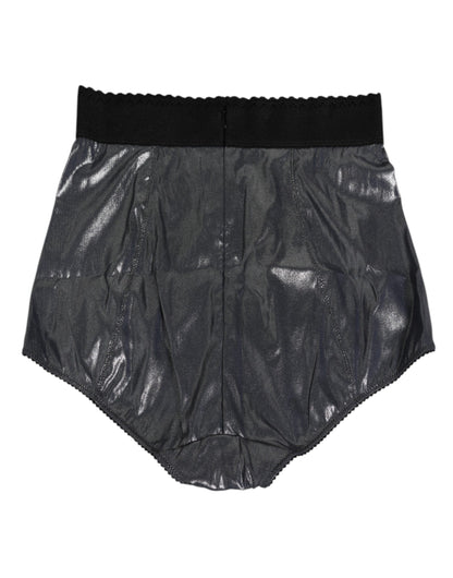 Dolce & Gabbana Gray Silk Stretch Slip Girdle Panty Underwear