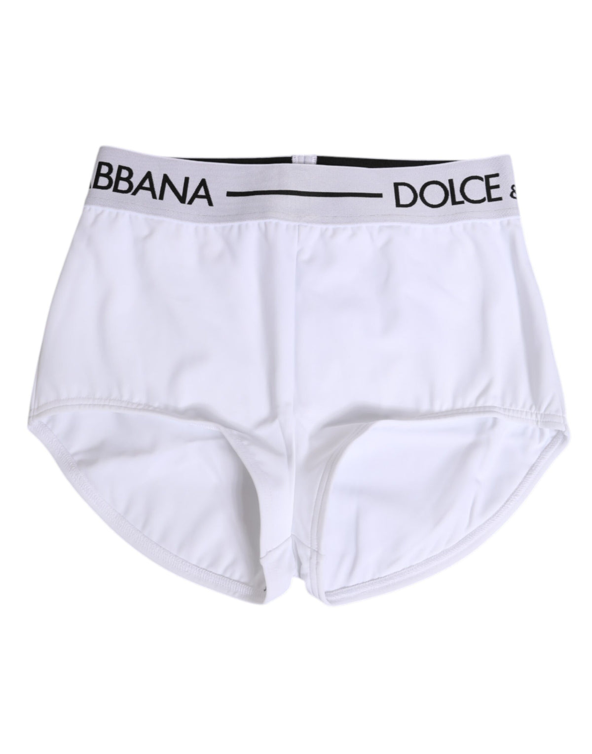 Dolce & Gabbana White Nylon Logo Waistband Shorts Underwear