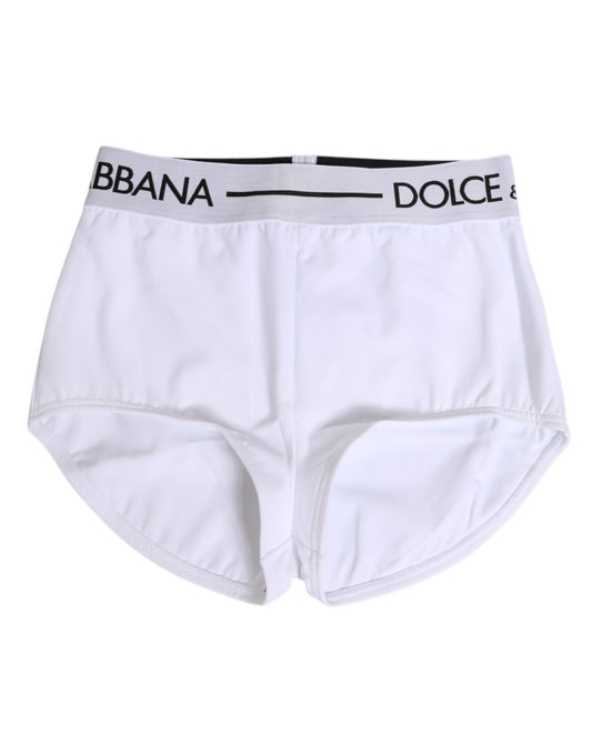 Dolce & Gabbana white nylon short-leg briefs