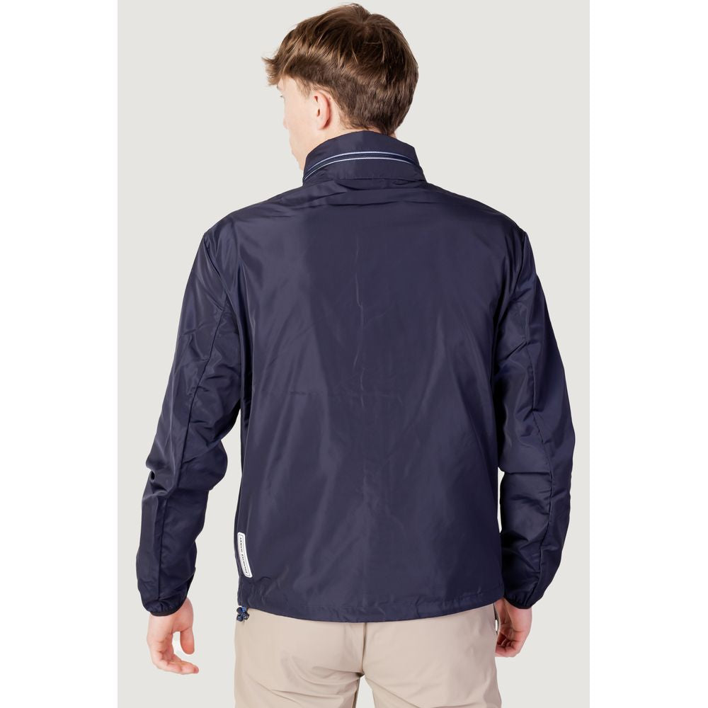 Armani Exchange Blue Polyester Jackets &amp; Coats