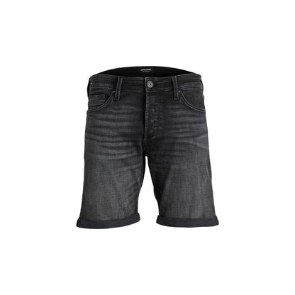 Jack Jones Black Cotton Bermuda