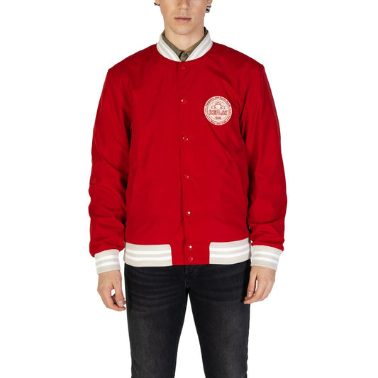 Replay Red Cotton Jackets &amp; Coats