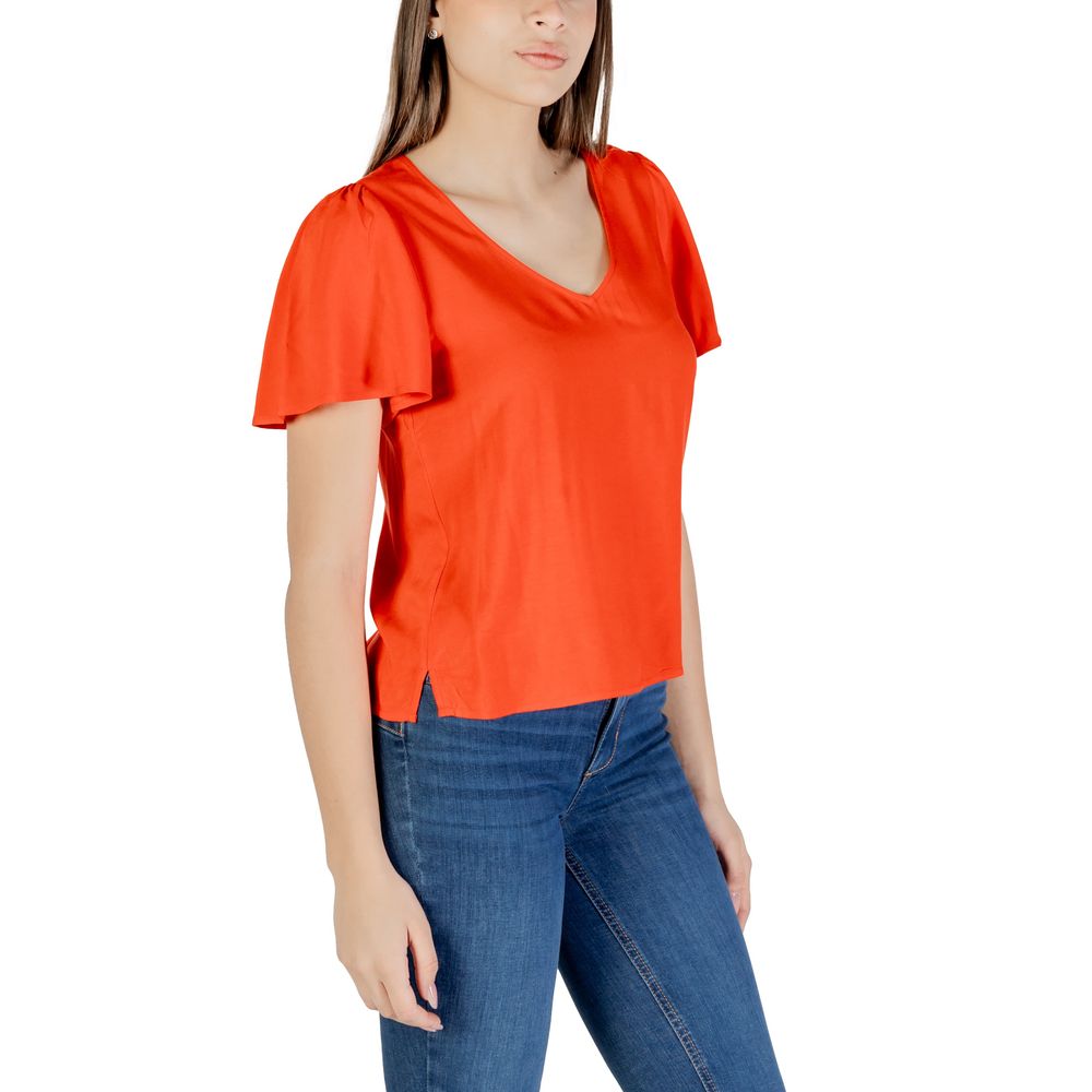 Vero Moda Red Viscose Blouse