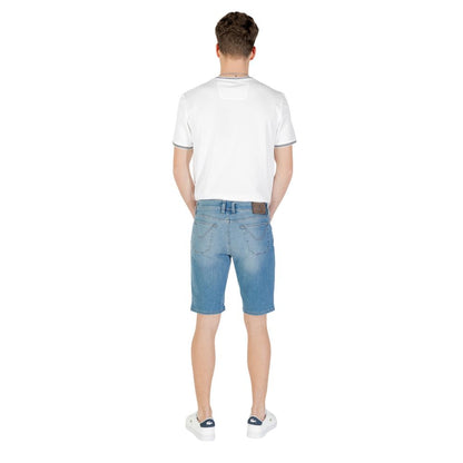 Jeckerson Light Blue Cotton Bermuda