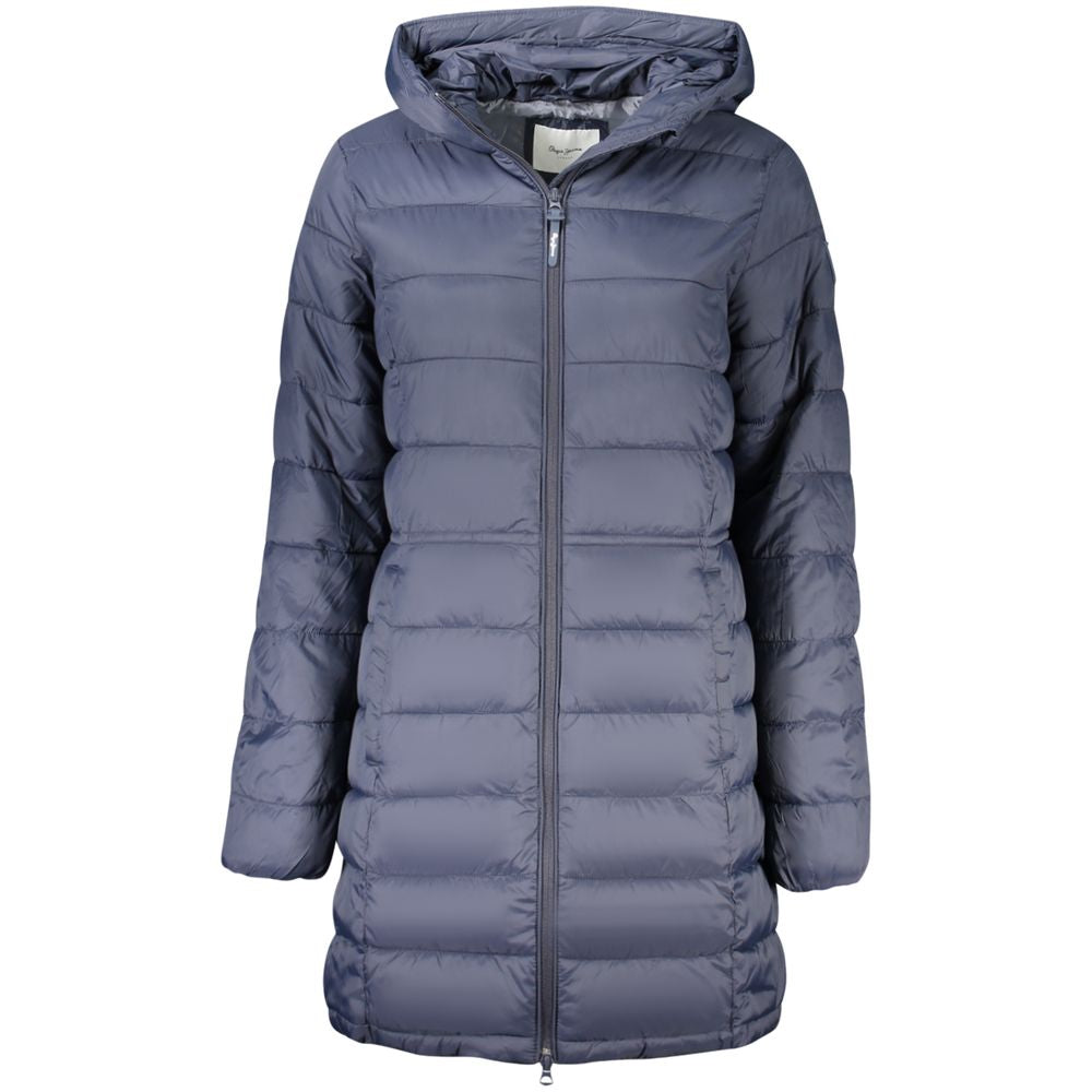 Pepe Jeans Sally Long Blue Polyamide Jacket