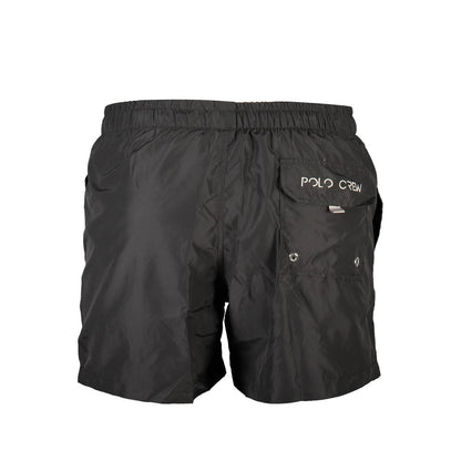 La Martina Black Polyester Men's Swim Trunk