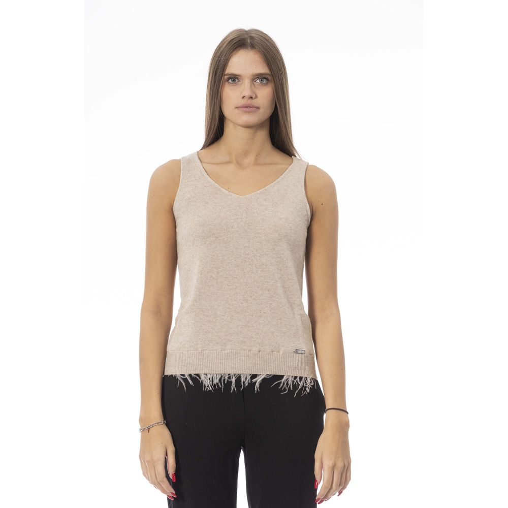 Baldinini Trend Beige Wool Women Top