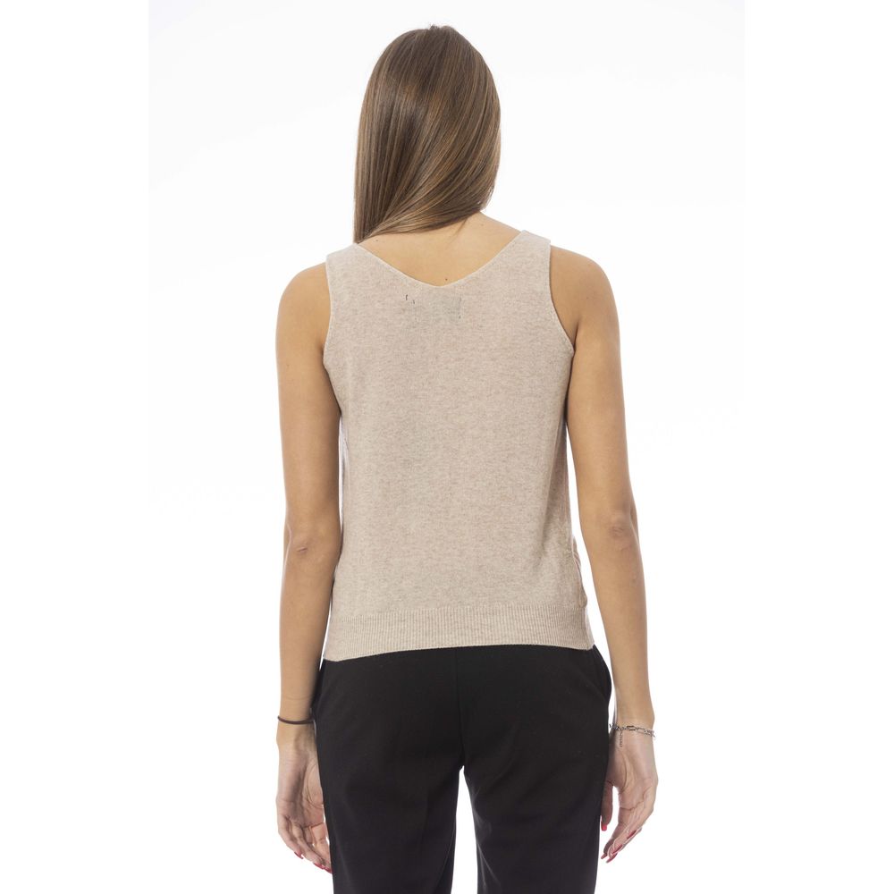 Baldinini Trend Beige Wool Women Top