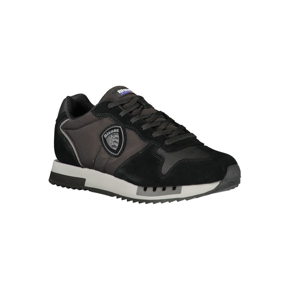 Blauer Black Polyurethane Men Sneakers