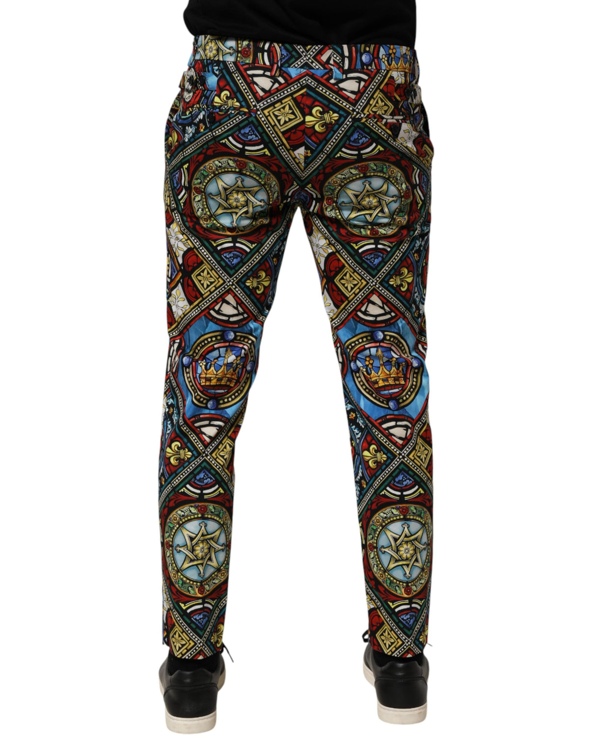 Dolce & Gabbana Chino Trousers with Mosaic Print – Multicolour