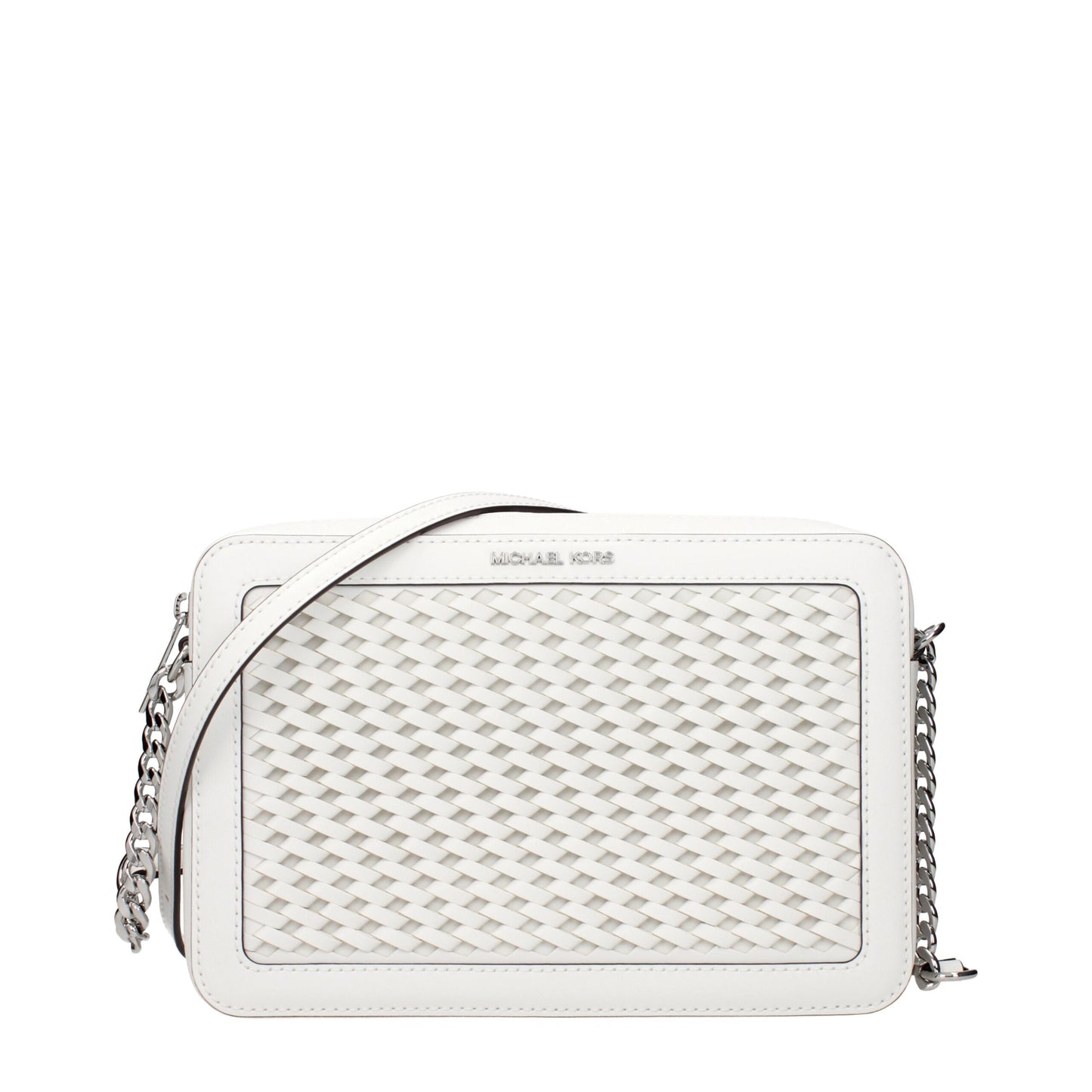 Michael Kors White Leather Crossbody Bag
