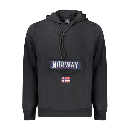Norway 1963 Black Cotton Men's Hooded Sweatshirt