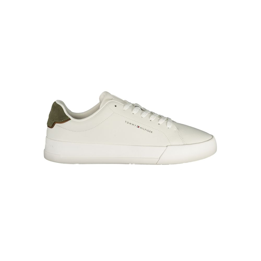 Tommy Hilfiger White Leather Men Sneakers