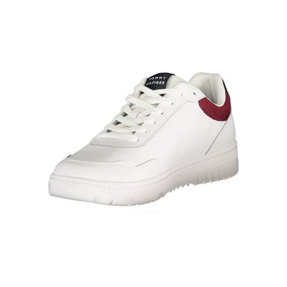 Tommy Hilfiger Bianco Polyurethane Men Sneakers