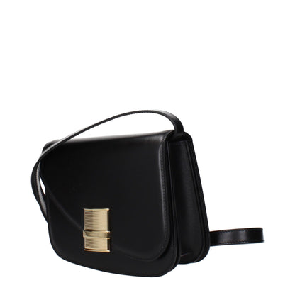 Salvatore Ferragamo Black Leather Crossbody Bag