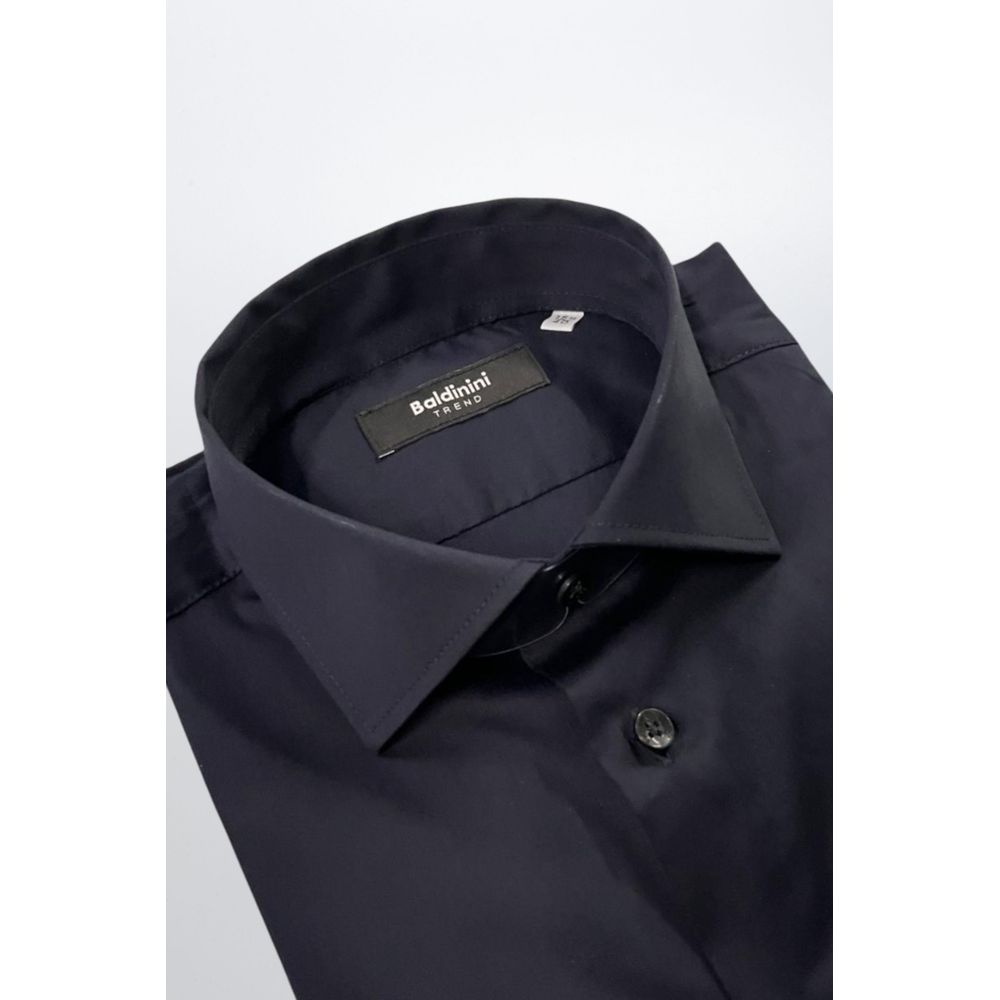 Baldinini Trend Black Cotton Men's Shirt