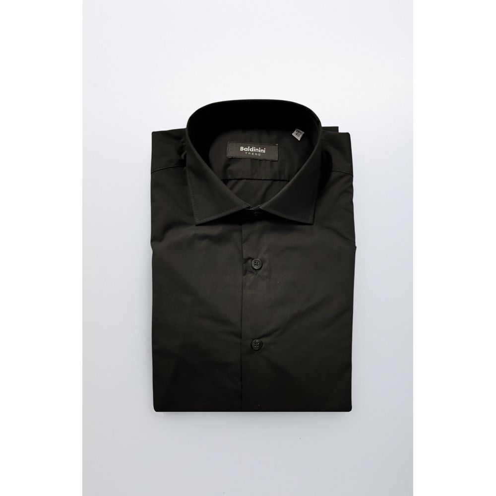 Baldinini Trend Black Cotton Men's Shirt