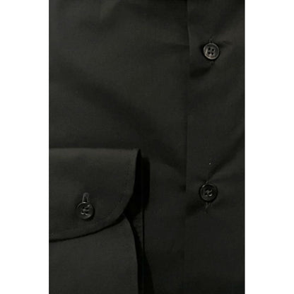 Baldinini Trend Black Cotton Men's Shirt