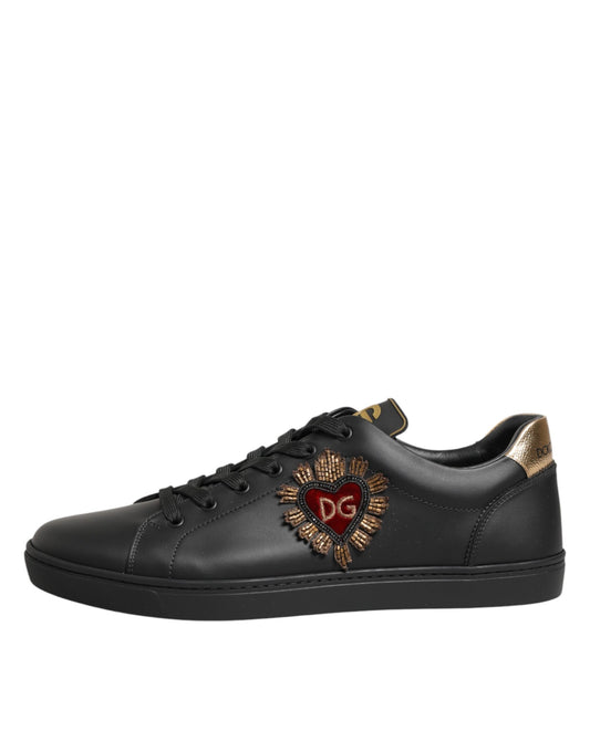 Dolce & Gabbana Calfskin Low-Top Sneakers – Black