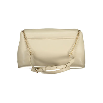 Mario Valentino Beige Polyurethane Women Shoulder Bag