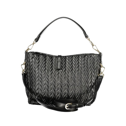 Mario Valentino Black Polyurethane Women's Shoulder Bag