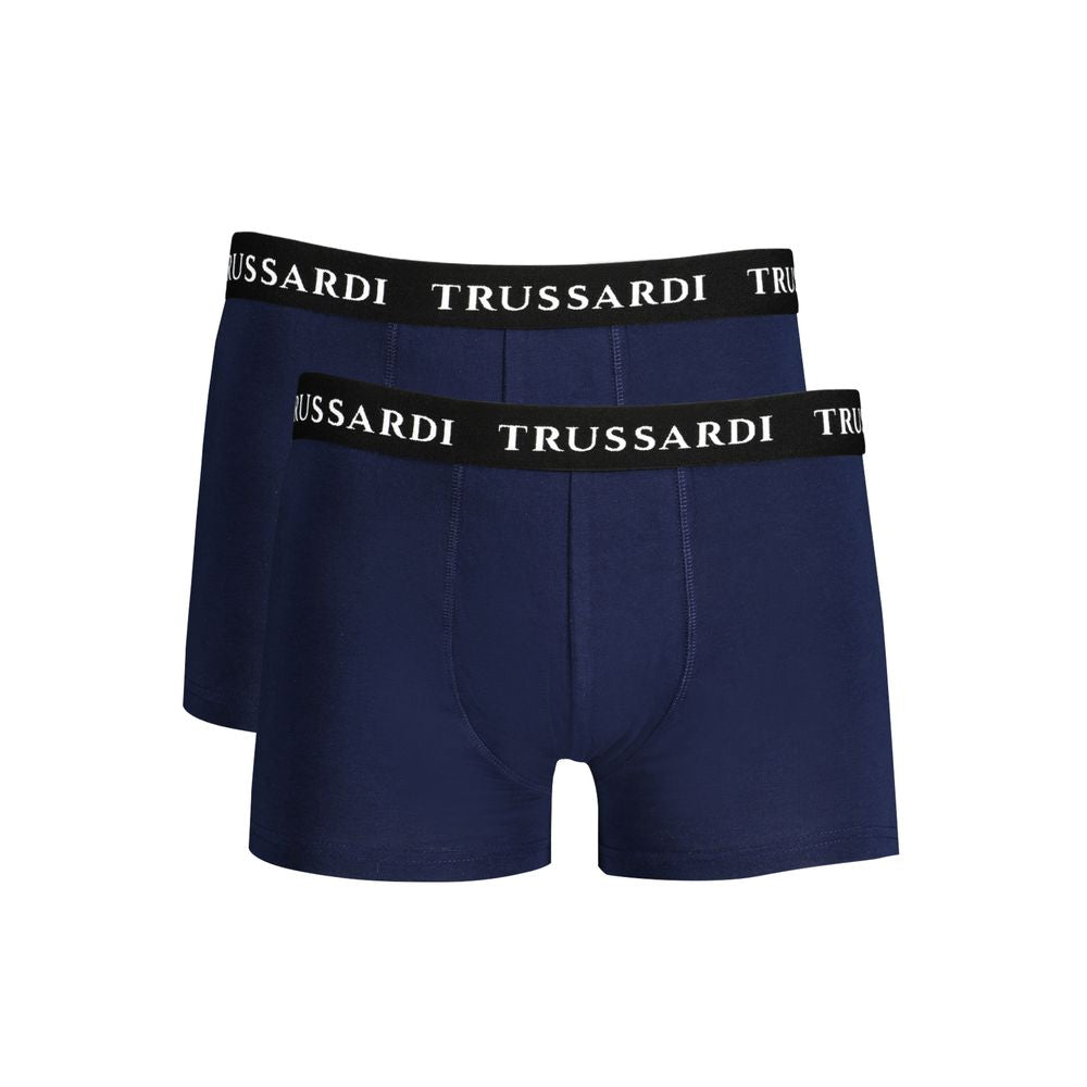 Trussardi Blu Cotton Men's Boxer