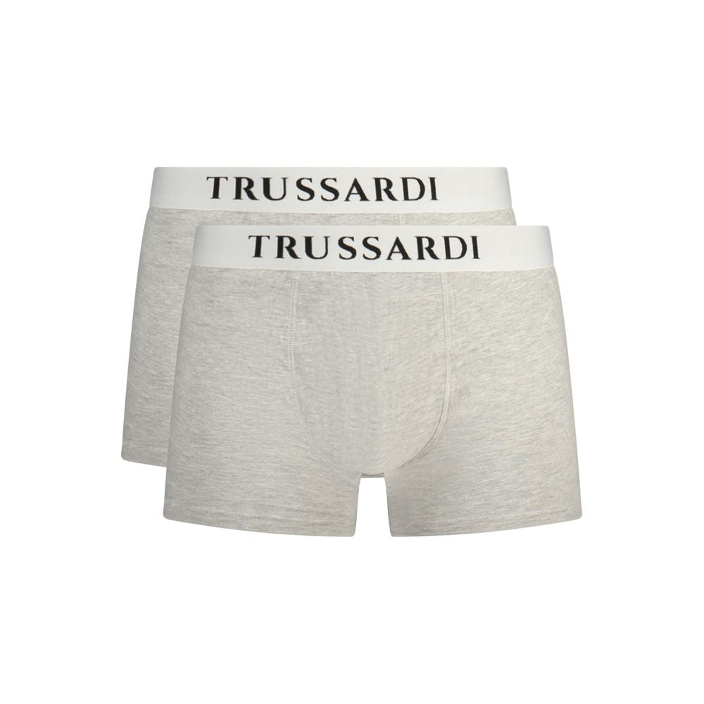 Trussardi "Gray Cotton Men's Boxer Short"