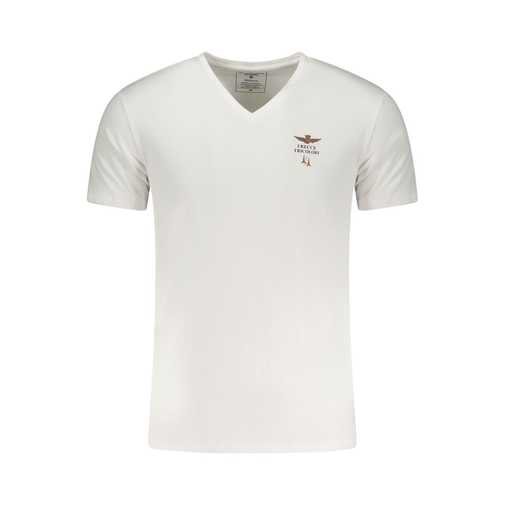 Aeronautica Militare White Cotton Men's Underwear T-Shirt