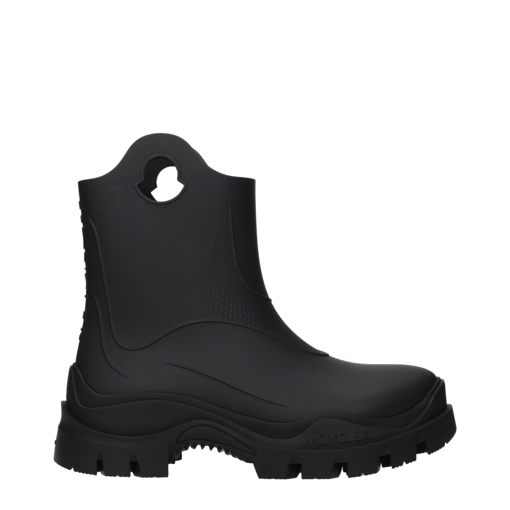 Moncler Black Cotton Ankle Boots