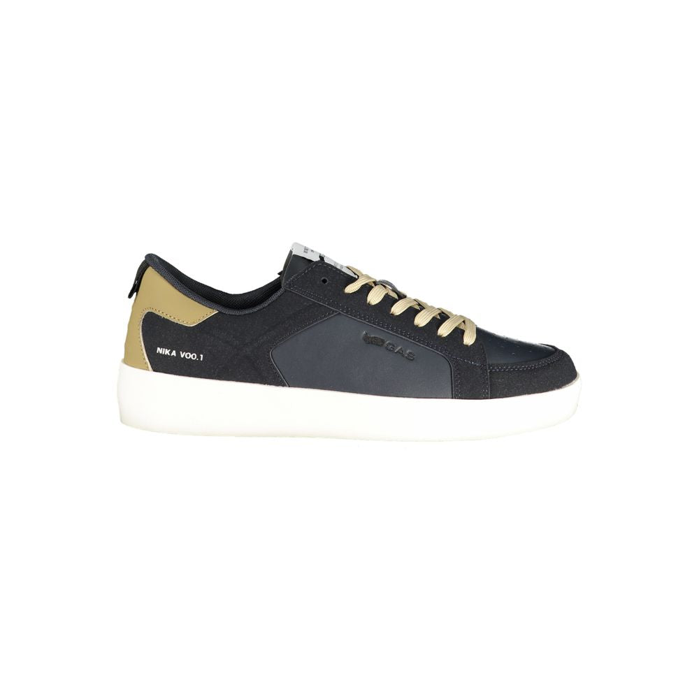 Gas Blue Polyurethane Men Sneaker