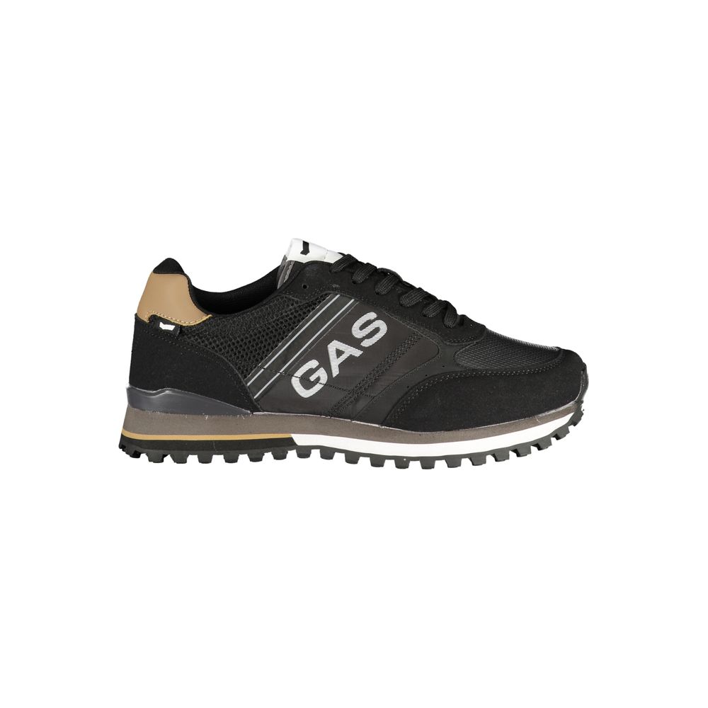 Gas Black Polyester Men Sneakers