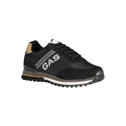 Gas Black Polyester Men Sneakers
