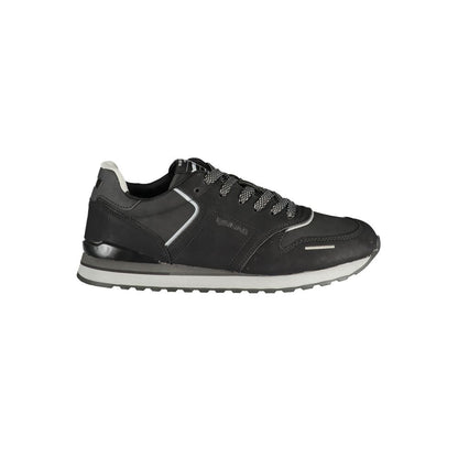 Gas Black Polyurethane Men's Sneakers