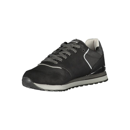 Gas Black Polyurethane Men's Sneakers