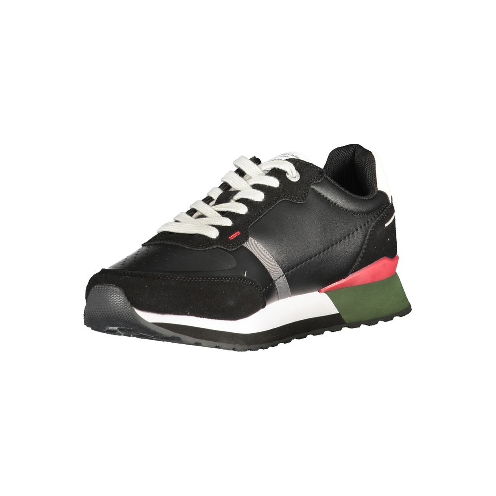 Gas Blue Polyurethane Men Sneakers