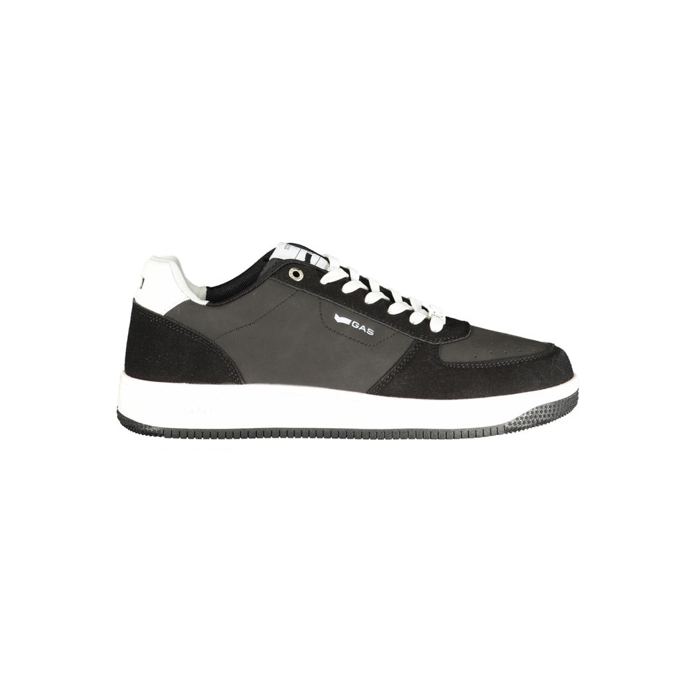 Gas Black Polyurethane Men Sneakers