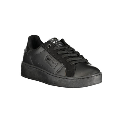 Gas Black Polyurethane Women Sneaker