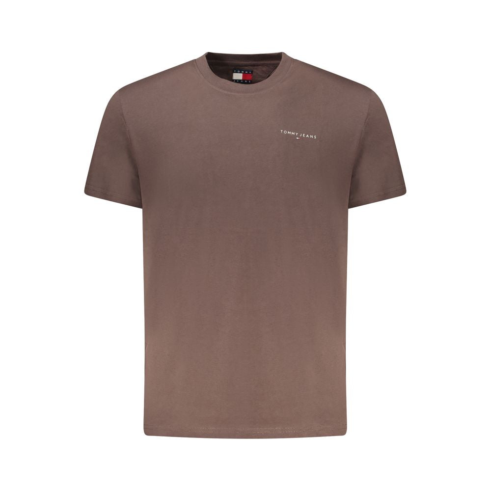 Tommy Hilfiger Brown Cotton Men's T-Shirt
