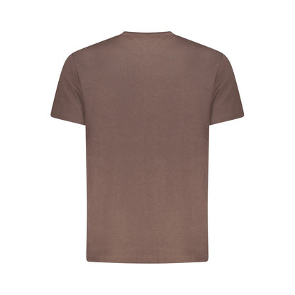 Tommy Hilfiger Brown Cotton Men's T-Shirt