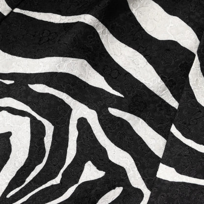 Dolce & Gabbana Black White Zebra Sleeveless A-line Dress