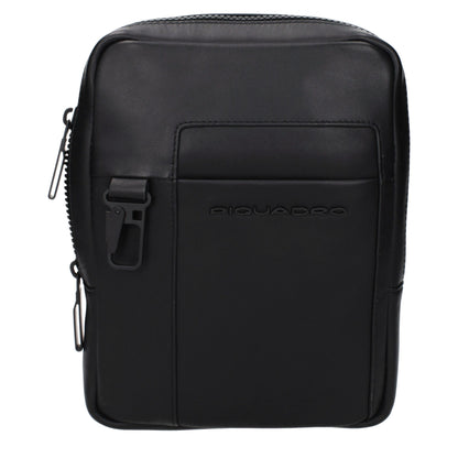 Piquadro Black Leather Crossbody Bag
