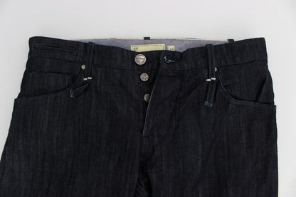 Acht Blue Cotton Regular Straight Fit Jeans